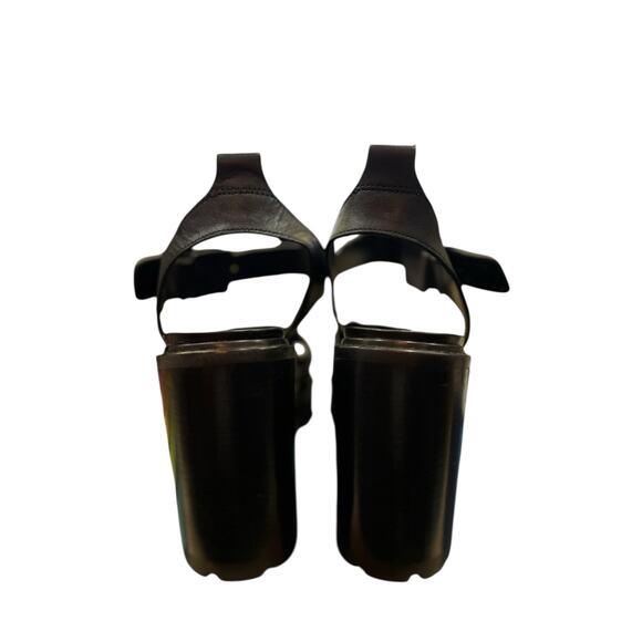 Michael Kors Colby Leather Cheetah Calf Hair Lug Platform Sandals 8.5/ CHIC NEW - Picture 9 of 11